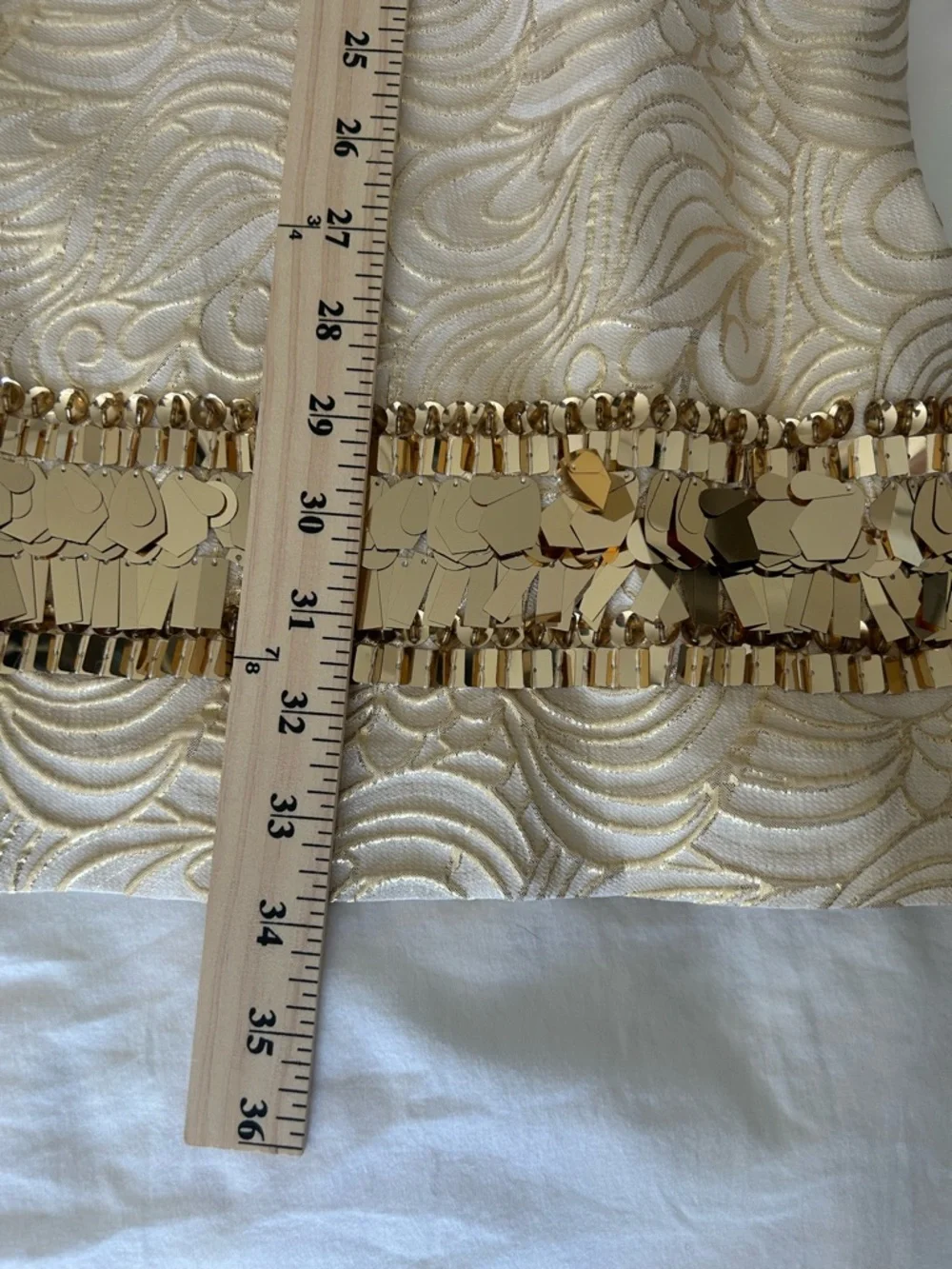 Lilly Pulitzer Shift Dress Gold Silk Mini Tan Sequins XS - Picture 8 of 9